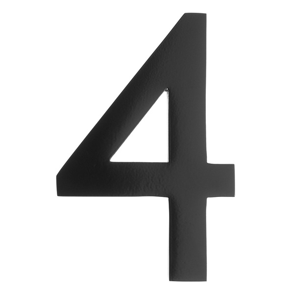 Architectural Mailboxes Brass 5 inch Floating House Number Black 4 3585B-4